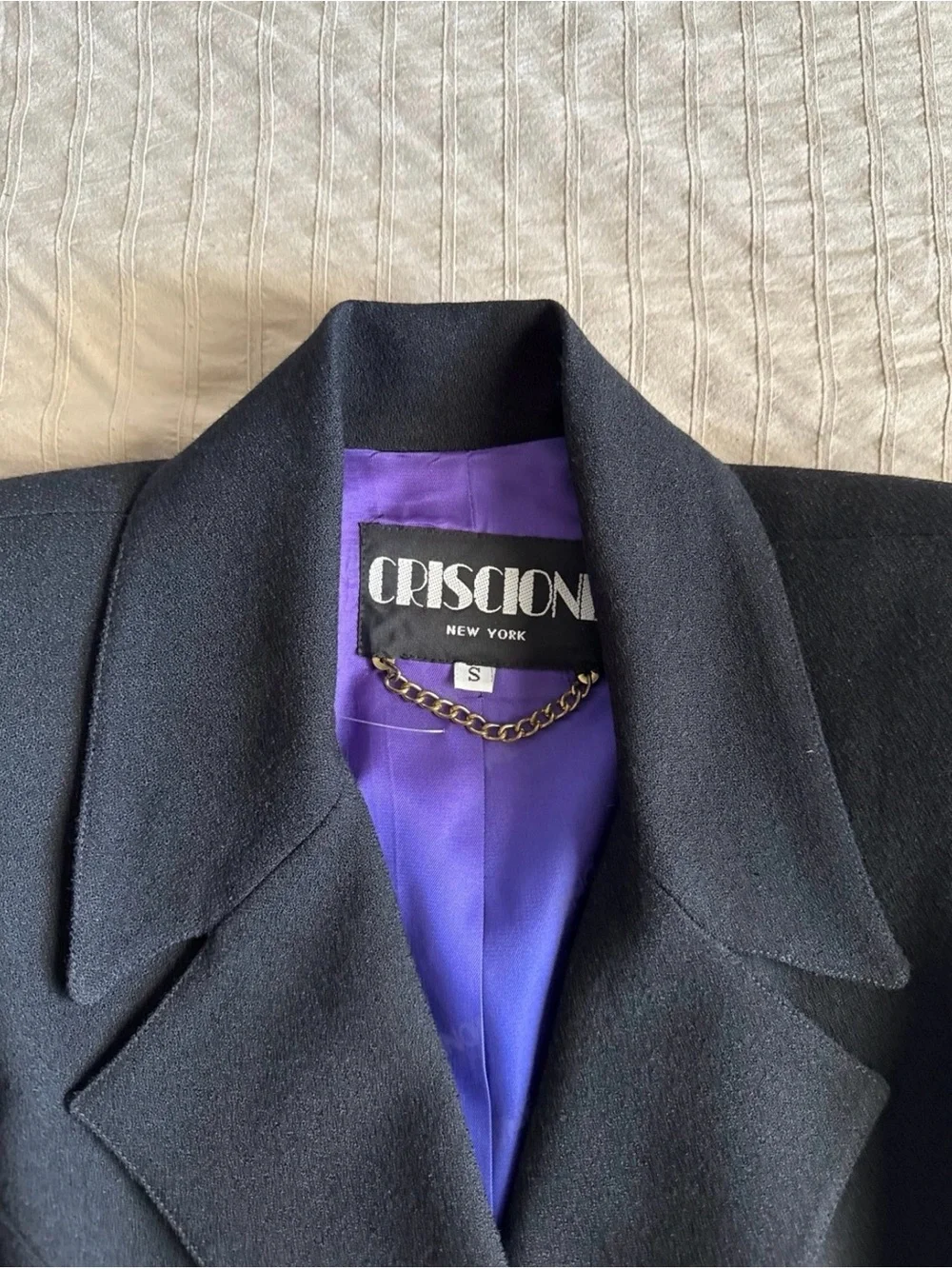 Vintage Criscione Black Fitted Blazer
